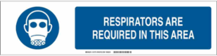 Respirators Are Required In This Area Sign, Aluminum