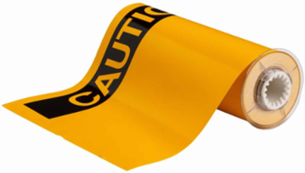 OSHA CAUTION Vinyl Labels, 10 Inch H x 14 Inch W, Black on Yellow, Permanent Acrylic Adhesive