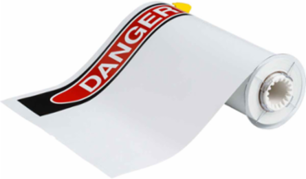 BBP85 Series OSHA DANGER Vinyl Labels, 10 Inch H x 14 Inch W, Black/Red, 40 Labels per Box