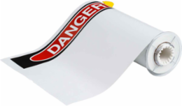 BBP85 Series OSHA DANGER Vinyl Labels, 10 Inch H x 14 Inch W, Black/Red, 40 Labels per Box