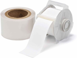 GlobalMark Series ToughStripe Polyester Floor Marking Labels, 2.25" W x 100' L, Kit of 2 Rolls, White