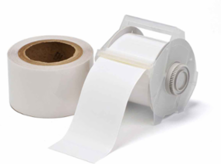 GlobalMark Series ToughStripe Polyester Floor Marking Labels, 3" W x 100' L, Kit of 2 Rolls, White