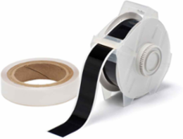 GlobalMark Series ToughStripe Polyester Floor Marking Labels, 1.125" W x 100' L, Kit of 2 Rolls, Black