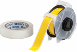 GlobalMark Series ToughStripe Polyester Floor Marking Labels, 1.125" W x 100' L, Kit of 2 Rolls, Yellow