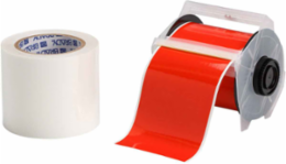 GlobalMark Series ToughStripe Polyester Floor Marking Labels, 4" W x 100' L, Kit of 2 Rolls, Red
