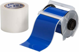 GlobalMark Series ToughStripe Polyester Floor Marking Labels, 4" W x 100' L, Kit of 2 Rolls, Blue