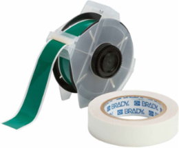 GlobalMark Series ToughStripe Polyester Floor Marking Labels, 1.125" W x 100' L, Kit of 2 Rolls, Green