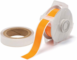 GlobalMark Series ToughStripe Polyester Floor Marking Labels, 1.125" W x 100' L, Kit of 2 Rolls, Orange