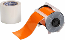 GlobalMark Series ToughStripe Polyester Floor Marking Labels, 4" W x 100' L, Kit of 2 Rolls, Orange