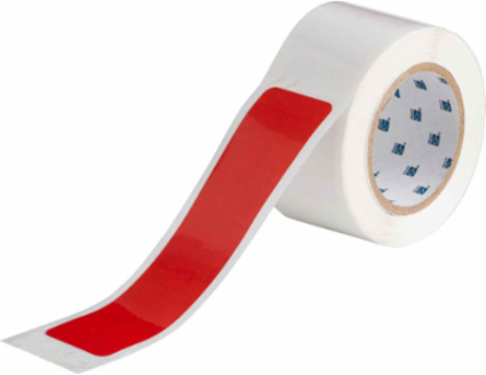 ToughStripe® Floor Marking Tape Dashes - Polyester, Solid Color, Red, 2" x 8"