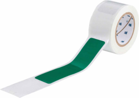 ToughStripe® Floor Marking Tape Dashes - Polyester, Solid Color, Green, 2" x 8"