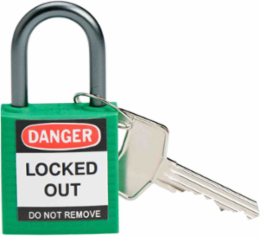 Nonconductive Compact Nylon Padlock - 5-Pin Cylinder, 1.4 in H x 1.2 in W