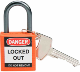 Nonconductive Compact Nylon Padlock - 5-Pin Cylinder, 1.4 Inch H x 1.2 Inch W