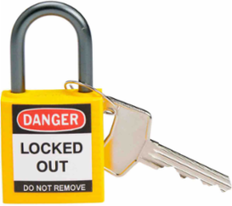 Nonconductive Compact Nylon Padlock - 5-Pin Cylinder, 1.2 Inch Wide, 1 Inch Clearance