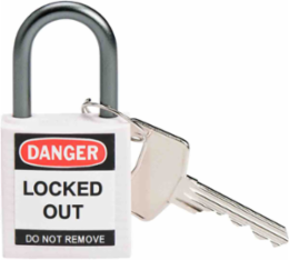 Lightweight Nonconductive Nylon Padlock - 5-Pin Cylinder, 1 in Shackle Clearance
