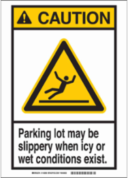 CAUTION Sign 10 Inch x 7 Inch, Polystyrene, Outdoor Use, Abrasion & Chemical Resistant