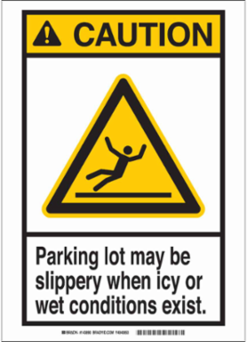 Caution Sign, 14 Inch H x 10 Inch W x 0.06 Inch D, Polystyrene, Outdoor Use