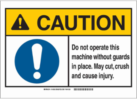 Safety Sign, 10 Inch x 14 Inch, Polyester, Abrasion & Chemical Resistant
