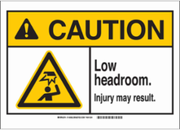 Caution Sign, 10 Inch H x 14 Inch W x 0.035 Inch D, Non-Reflective Aluminum