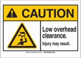 CAUTION Sign 10 Inch x 14 Inch x 0.006 Inch, Polyester, Self-Adhesive