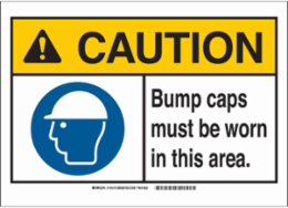 CAUTION Sign 10 Inch H x 14 Inch W x 0.035 Inch D, Aluminum, Non-Reflective