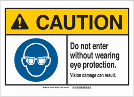 CAUTION Sign 7 Inch H x 10 Inch W, Polyester Material, Outdoor Use