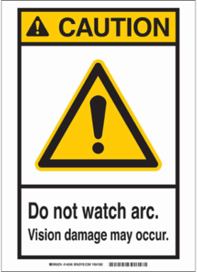 CAUTION Sign 14 Inch H x 10 Inch W, Polystyrene with Non-Reflective Graphics