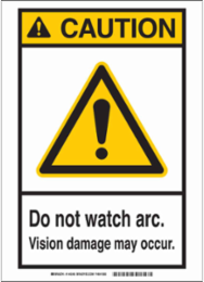 CAUTION Sign 14 Inch H x 10 Inch W, Polystyrene with Non-Reflective Graphics