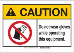 Caution Sign - 7 Inch H x 10 Inch W, Non-Reflective Aluminum, 0.035 Inch Thick