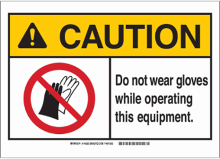 CAUTION Sign 10 in H x 14 in W Aluminum, Non-Reflective, Outdoor Use