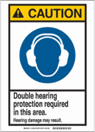 Caution Sign, 10 Inch H x 7 Inch W, Aluminum, Non-Reflective
