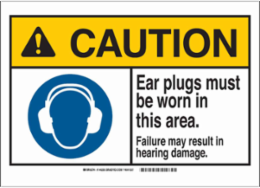 Caution Sign, 10 Inch H x 14 Inch W, Polystyrene, Outdoor Use, ANSI Compliant