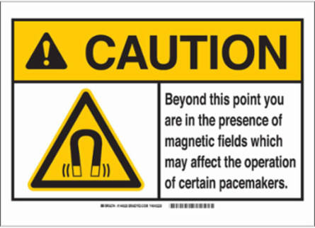 Caution Sign 7 Inch H x 10 Inch W, Polyester, Self-Adhesive, Outdoor Use