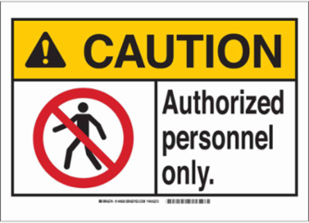 Caution Sign, 7 Inch H x 10 Inch W, Flexible Polyester, Indoor/Outdoor Use