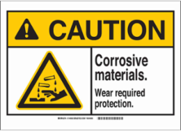 Caution Sign, 10 Inch x 14 Inch x 0.06 Inch, Polystyrene, Abrasion-Resistant, Outdoor Use