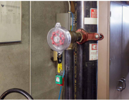 Gate Valve Lockout Device, Fits Valve Handles Diameter 2.5" to 5"