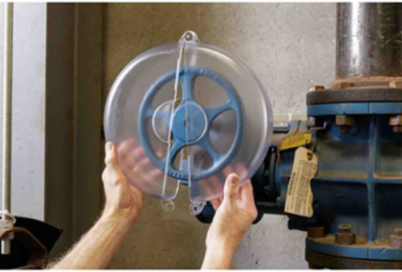 Gate Valve Lockout Device, Fits Valve Handles Diameter 10" to 13"
