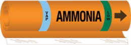 VAP AMMONIA LOW Pipe Marker, 9" H x 8" W, Fits Pipes 1.5" Dia. Thru 2.375" Dia.