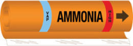 VAP AMMONIA HIGH Pipe Marker, 26" H x 12" W, Fits Pipes 2.5" Dia. Thru 7.875" Dia.