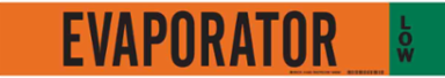 Ammonia IIAR Pipe Marker for Evaporator - 4 Inch x 24 Inch, Durable Vinyl, Outdoor Use
