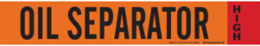 Ammonia IIAR Pipe Markers, Oil Separator, Fits Pipes 8 Inch Dia., 4 in H x 24 in W