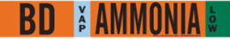 Ammonia Low Pipe Marker, 2.25 Inch H x 14 Inch W, Fits Pipes 2.5 Inch to 7.875 Inch
