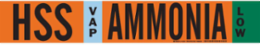HSS VAP AMMONIA LOW Pipe Marker, 2.25" H x 14" W, Fits Pipes 2.5" Dia. Thru 7.875" Dia.