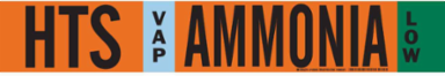 HTS VAP AMMONIA LOW Pipe Marker, 2.25" H x 14" W, Fits Pipes 2.5" Dia. Thru 7.875" Dia.
