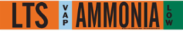 LTS VAP AMMONIA LOW Pipe Marker, 2.25" H x 14" W, Fits Pipes 2.5" Dia. Thru 7.875" Dia.
