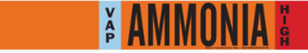 VAP AMMONIA HIGH Pipe Marker, 2.25" H x 14" W, Fits Pipes 2.5" Dia. Thru 7.875" Dia.