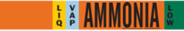 LIQVAP AMMONIA LOW Pipe Marker, 2.25" H x 14" W, Fits Pipes 2.5" Dia. Thru 7.875" Dia.