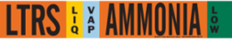 LTRS LIQVAP AMMONIA LOW Pipe Marker, 2.25" H x 14" W, Fits Pipes 2.5" Dia. Thru 7.875" Dia.