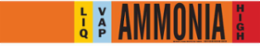 LIQVAP AMMONIA HIGH Pipe Marker, 2.25" H x 14" W, Fits Pipes 2.5" Dia. Thru 7.875" Dia.