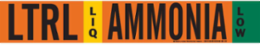 LTRL LIQ AMMONIA LOW Pipe Marker, 2.25" H x 14" W, Fits Pipes 2.5" Dia. Thru 7.875" Dia.